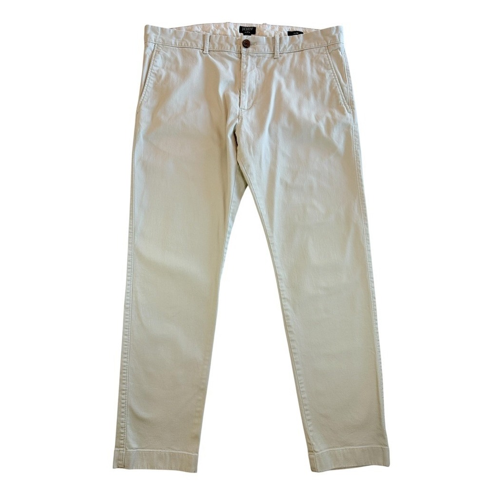 J.Crew Chino Pants Mens 34x30 Beige Flex Slim Fit Re-Imagined H3167